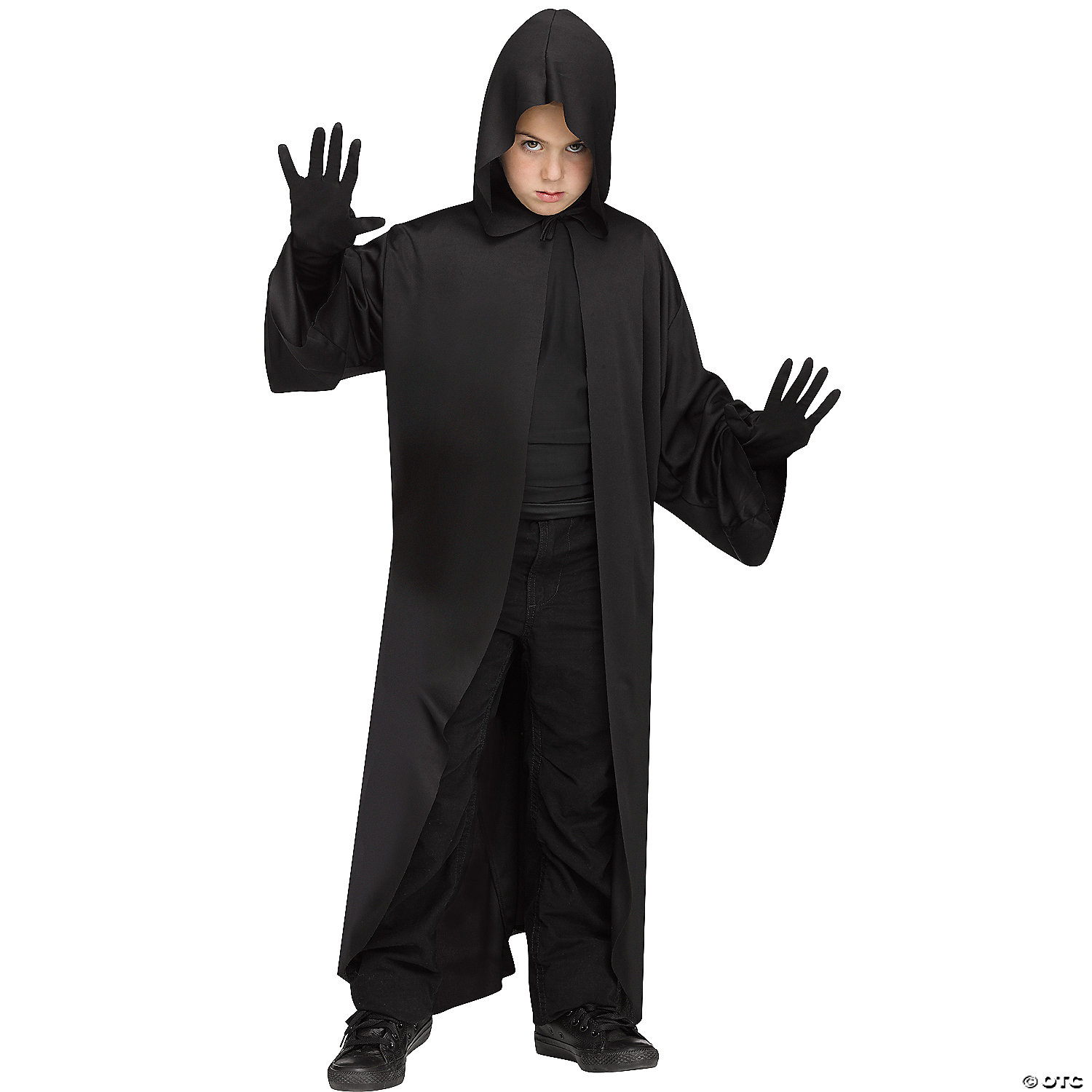Hooded Robe Black Child Os Costume - CostumePub.com