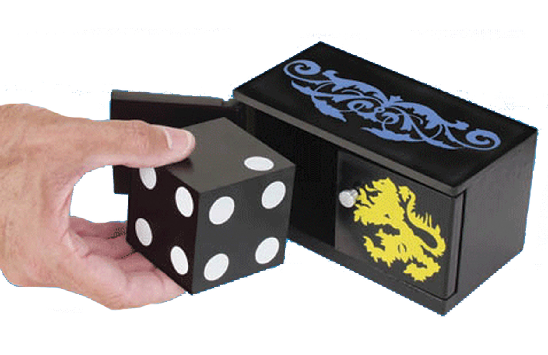 Die box. Black Box Magic. Best dice Box. Fini Halloween Scary Box.