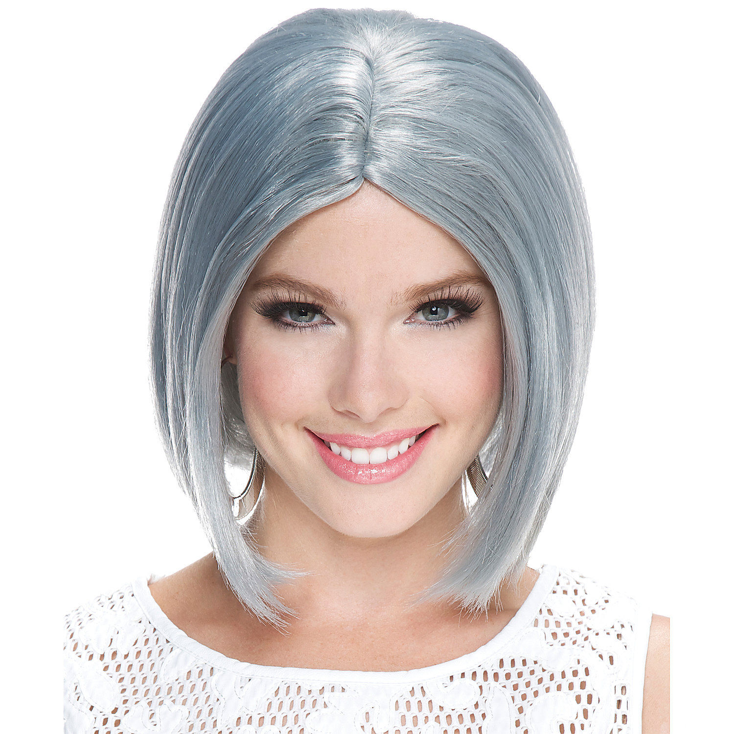 Миди боб. Grey Wig. Серый парик. Серый парик короткий.