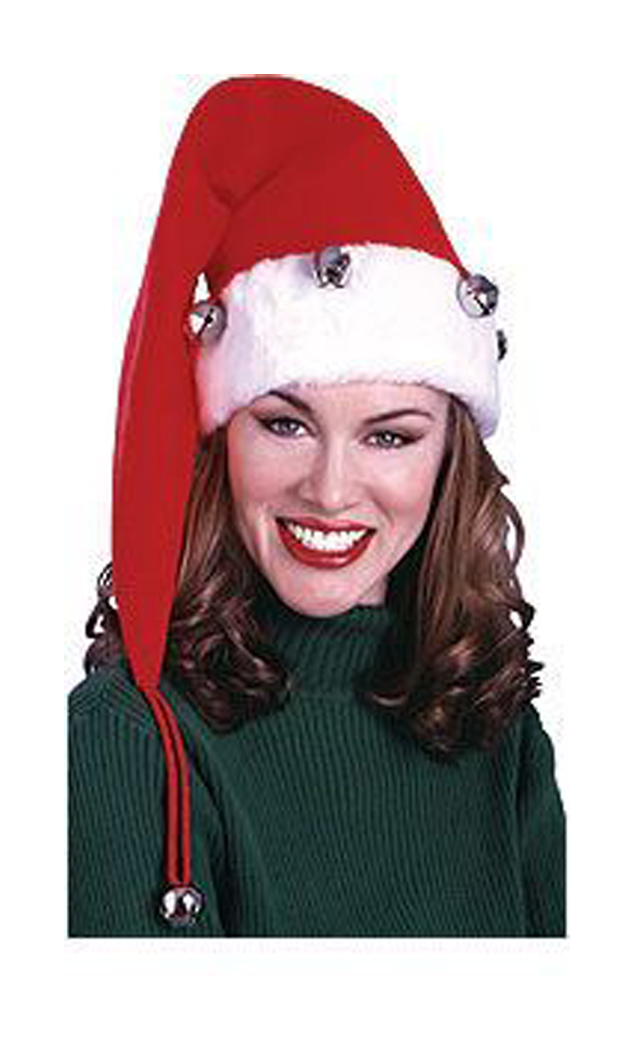 Santa Hat with Bells - CostumePub.com