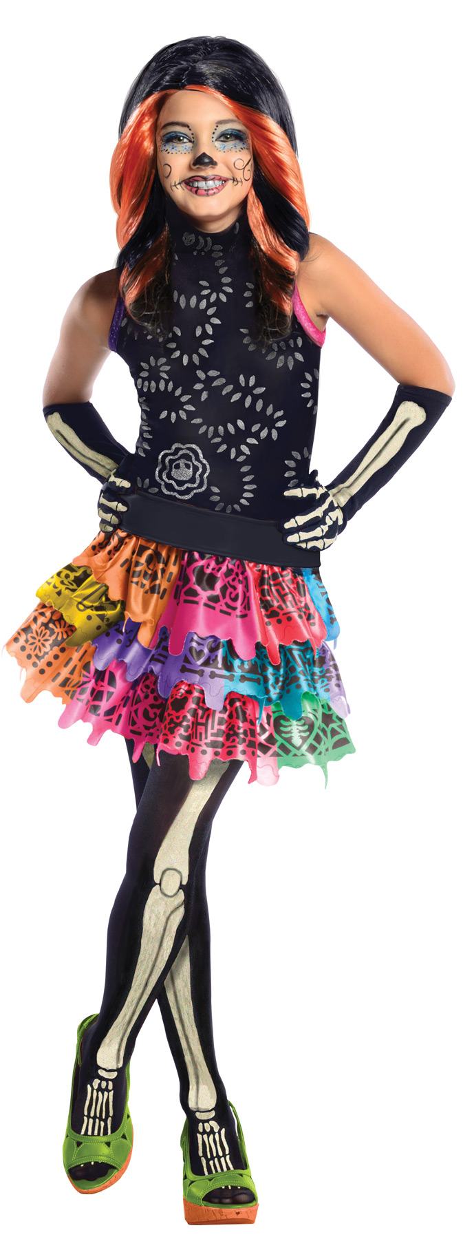 Girl's Monster High Skelita Calaveras Costume - CostumePub.com