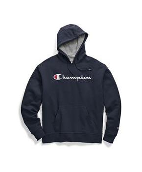 men's champion script hoodie