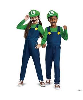Kids Classic Elevated Super Mario BrosT Luigi Costume