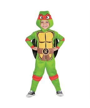 Kids Child Raphael T-Shirt - Teenage Mutant Ninja Turtles Size S/M Halloween Costume Leaf/green/festive/green