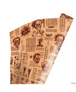 96" x 30" Wrapped in Terror Evil Dead 2T Necronomicon Wrapping Paper