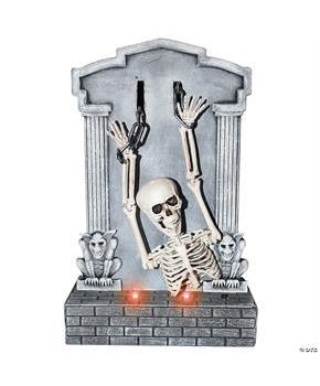 Shaking Skeleton On Tombstone