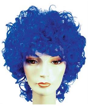 CURLY CLOWN DLX RO BLUE WIG KAF6 - CostumePub.com