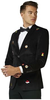 OppoSuits Deluxe Men's Blazers Christmas - X-Mas Icons - Black