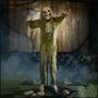 5 Ft. 4\ Standing Animated Green Skeleton Reaper Halloween Decoration