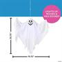 Light-Up Smiling Ghost Halloween Hanging Decoration, 19 3/4 x 20 3/4"
