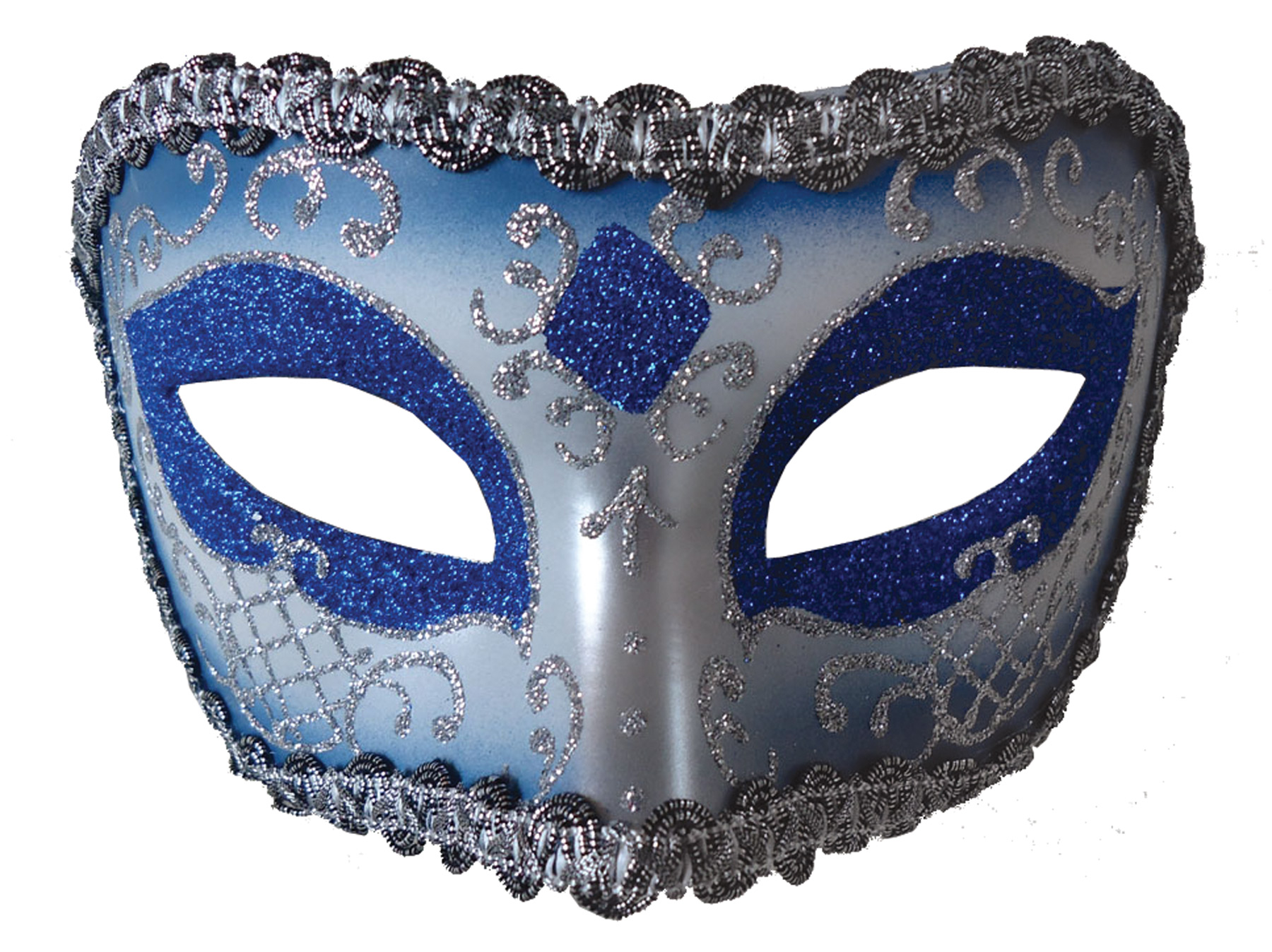 Blue Venetian Mask - CostumePub.com